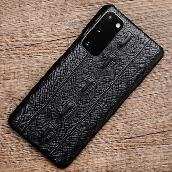 

Cowhide Leather Phone Case For Samsung Galaxy S20 Ultra S10e S7 S8 S9 Plus Case For Note 8 9 10 plus A30s A50s A51 A70 A71 Case