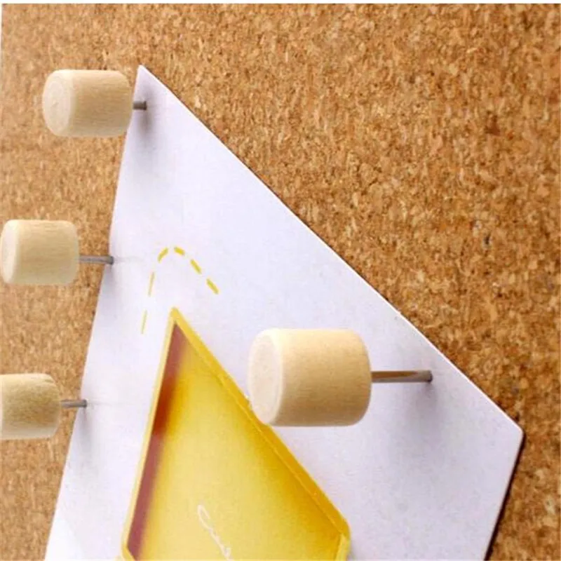 20 шт. цилиндрические деревянные штифты для пробковой доски фото стены креативные