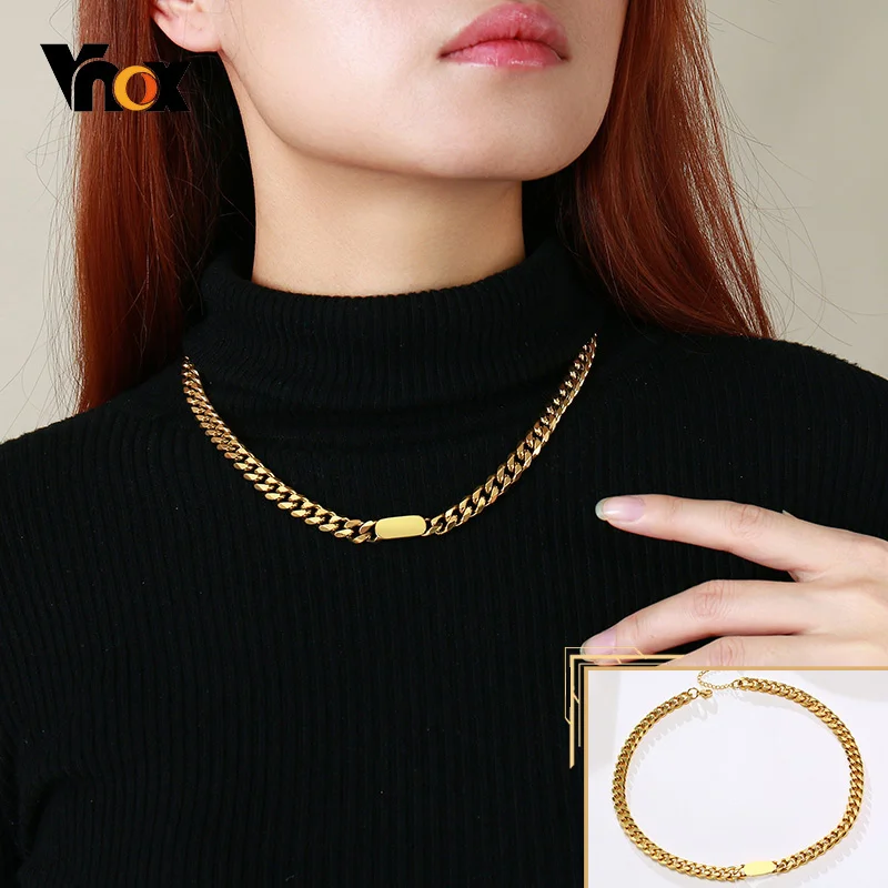Vnox Chunky Cuban Chain Choker 