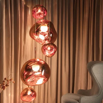 

Nordic LED Pendant Lights DIXON Melt Lava Glass Lighting Light Fixture Living Room Bedroom Suspension Luminaire Kitchen Fixtures