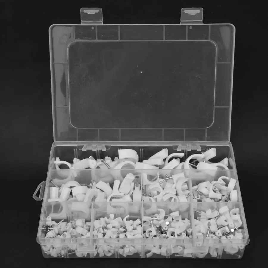 310 шт./кор. высококачественный зажим для кабеля круглый белый настенный держатель