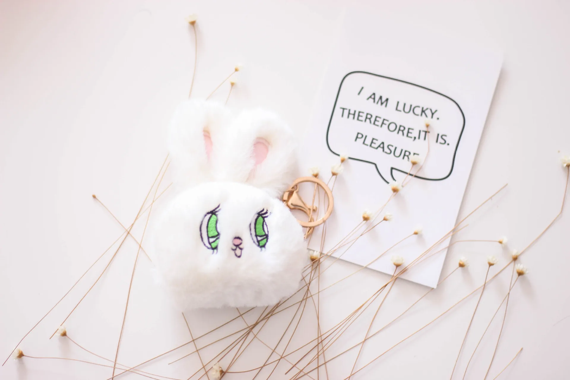 Wego Япония милый девушки кролик мешок плюшевый кролик голова кулон брелок