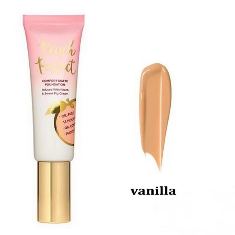 Основа для макияжа лица PEACH Face FOUNDATION комфорт матовая основа снег/фарфор/ваниль - Цвет: VANILLA