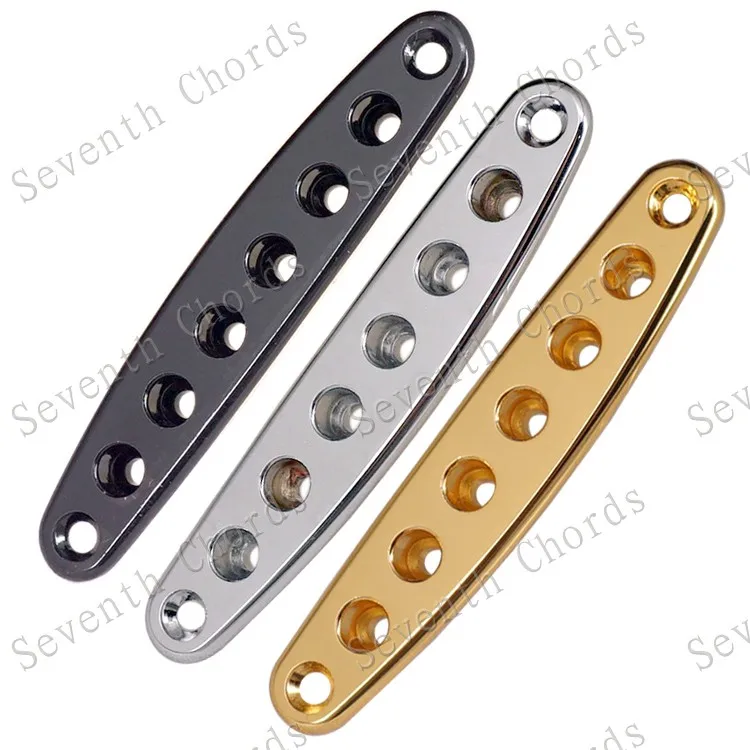 

1 Pcs Electric Guitar Bridge String Thru Body Ferrules Bushing Plate - Chrome - Black - Gold for choose
