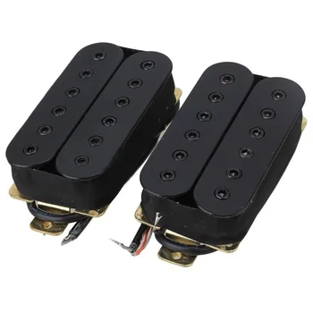 2pcs Set Double Coil Metal Humbucker Pickup Pick-up Set For Electric Guitar Parts Accessories New 2020 Hot Sale electric guitar pickups humbucker double coil pickup 7 string guitar parts accessories bridge neck set black
