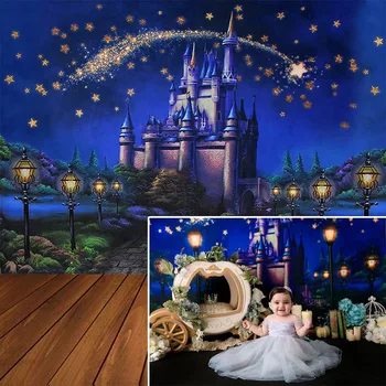 

Castle Birthday Party Decoration Children Photo Backdrops Baby Newborn Photography Background for Photo Studio Props