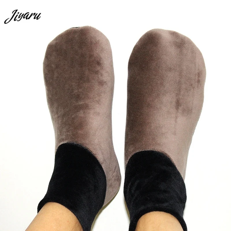 Новинка; теплые тапочки; Мужская зимняя домашняя обувь; плюшевые носки-тапочки; мягкие удобные тапочки; обувь для спальни; однотонные Тапочки