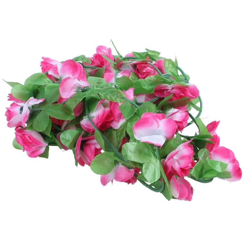Artificial Rose Garland Decoration for garden / home / Wedding Pink