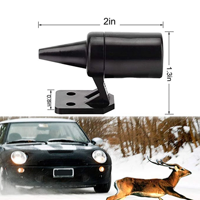 NEW-Deer Alert For Vehicles Avoids Deer Collisions Car Deer Warning Black Ultrasonic Wildlife Warning For Auto Motorcycle Truck - Famidy.com