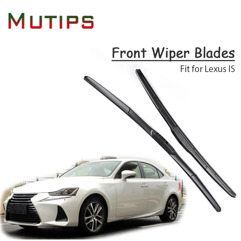 Car Windshield Rubber Front Wiper Blades Arm Kit For Lexus IS300 2001