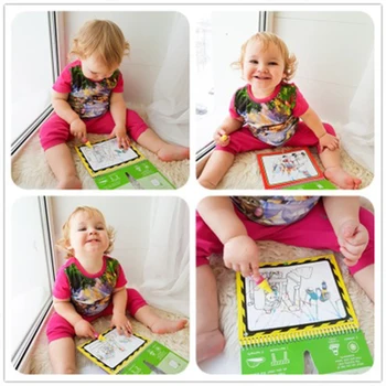 

Kid Cartoon Magical Magic Water Painting Parent-child Interactive Graffiti Book Kindergarten Baby Repeatable Pen Drawing Playest