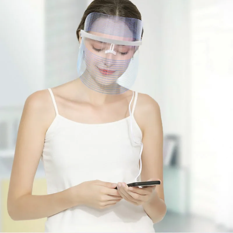 

LED Photonic Skin Instrument 3Colors Light Therapy Face Mask Photon Instrument Anti-aging Anti Acne Wrinkle Removal Skin Tighten