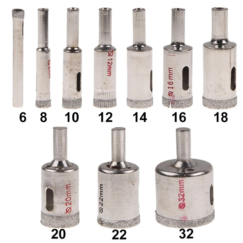 

Diamond Tool Metal Worker Durable Drill Bit Hole Saw Bits 10pcs Silver Glass Carpentry Gadget Marble Ceramic Labour DIY