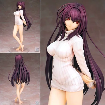 

24cm Fate/grand Order Scathach Figure Sweater Home Figurine Sexy Hot Toys Pvc Girl Colectible Figure Anime Models
