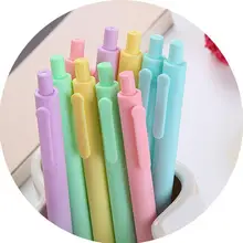 Stylo Gel couleur Macaron pour étudiants, 1 pièce, Design Simple, stylo d'apprentissage au bureau, papeterie, N0c4