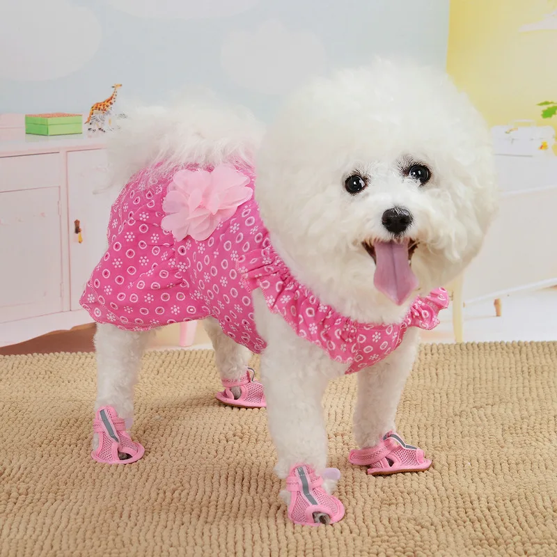 Dog Lace Princess Dress Pet Clothes Spring Small Dog Skirt Summer Thin Section Skirt Pet Supplies Fashion Cute Clothing 2021
