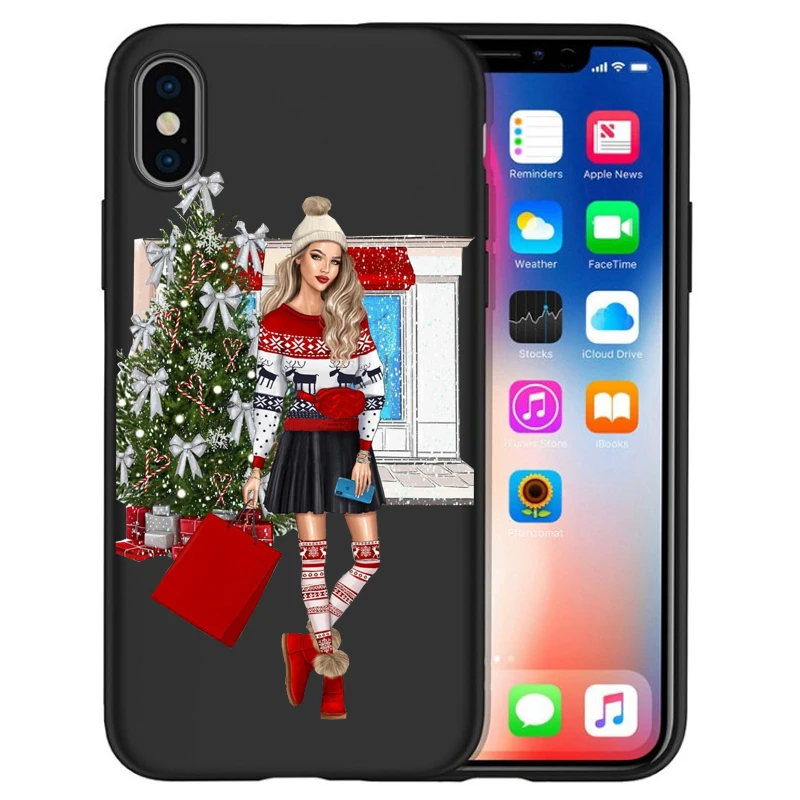 02 Для iphone 11 Pro Max Рождественская Елка роскошный модный чехол для девушек для iphone 8 7 X XS Max XR 6 7 8 Plus 5s SE чехол Etui - Цвет: 02