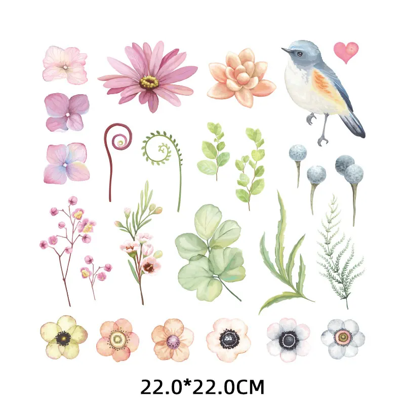 Flower Patch Iron-on Transfers for Clothing Thermoadhesive Patches Daisy Stickers Diy Flex Fusible Transfer Appliques Stripes