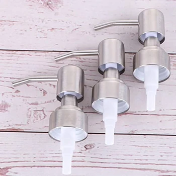 

3PCS Lids Dispenser Pump Mason Jar Soap Lotion Dispenser Pumps (Silver)