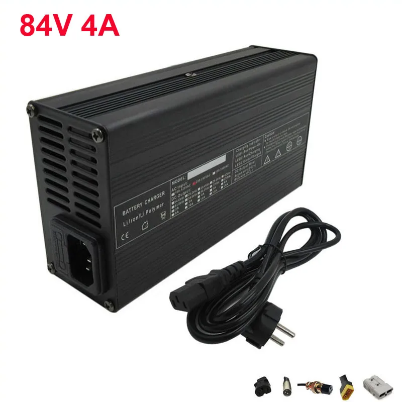 360W 20S 84V 4A литиевая зарядка 72 V li ion зарядное устройство для вольт 20AH 30AH 50AH электровелосипеда аккумулятор