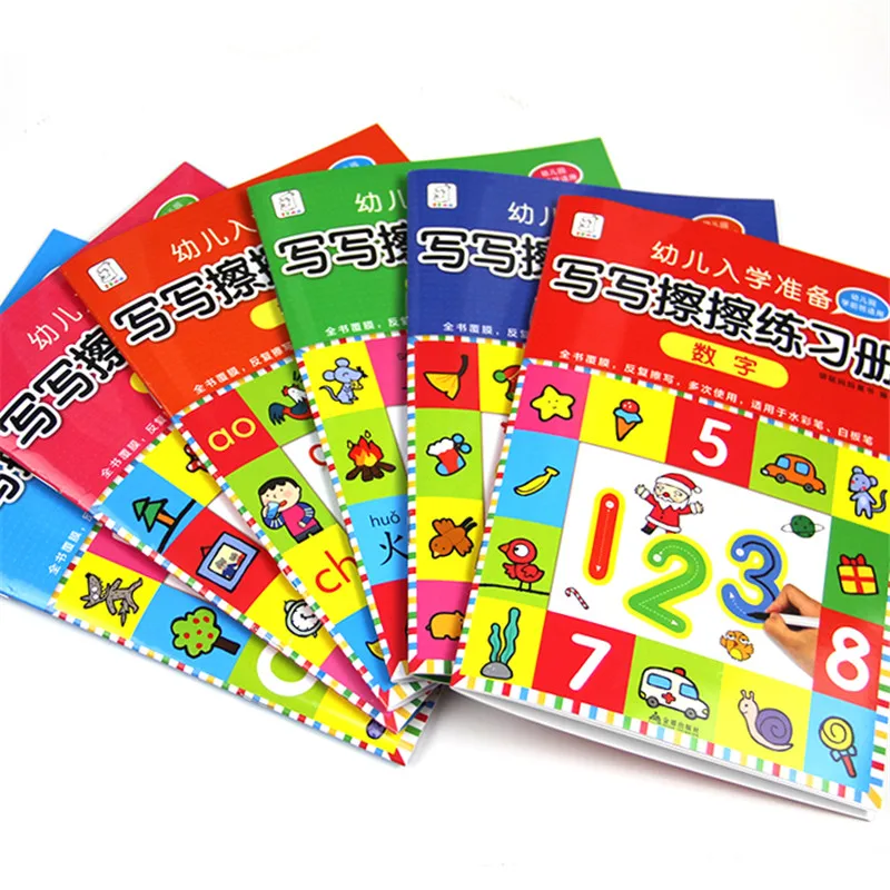 

6 Books Chinese Copybook For Learning Mandarin Character Writing Book Children Kids Can Be Repeatedly Libros Livros Livres Art