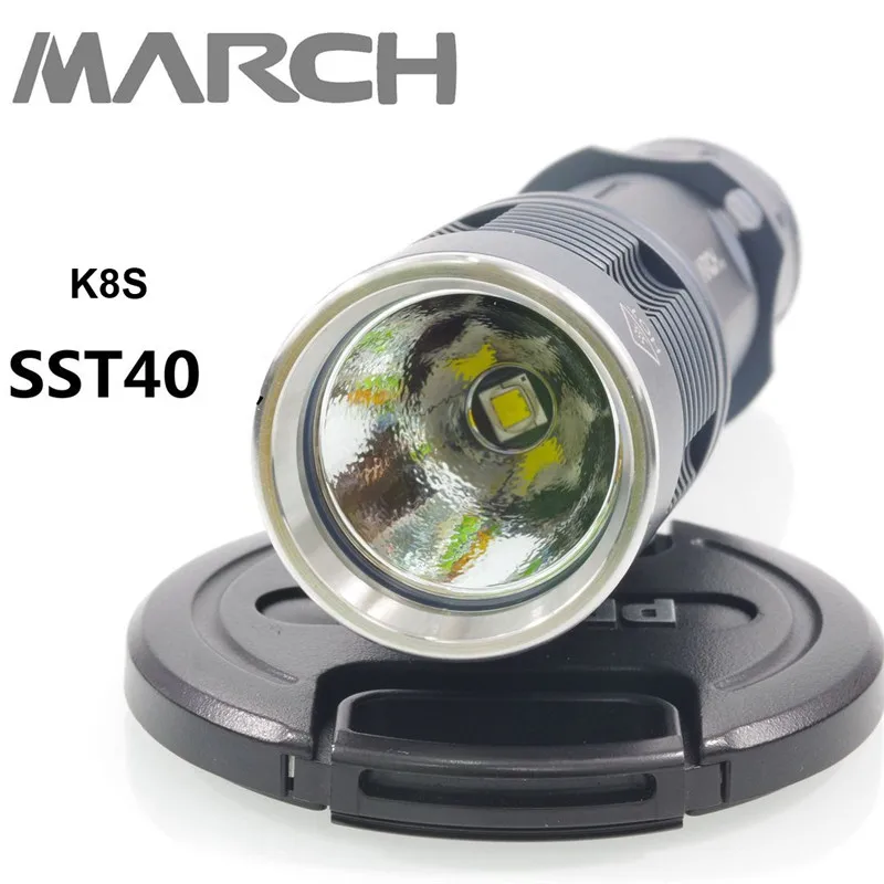  March K8S Cree XHP50.2 Luminus SST40 18650 21700 Power LED Flashlight Temperature Control Camp Equi