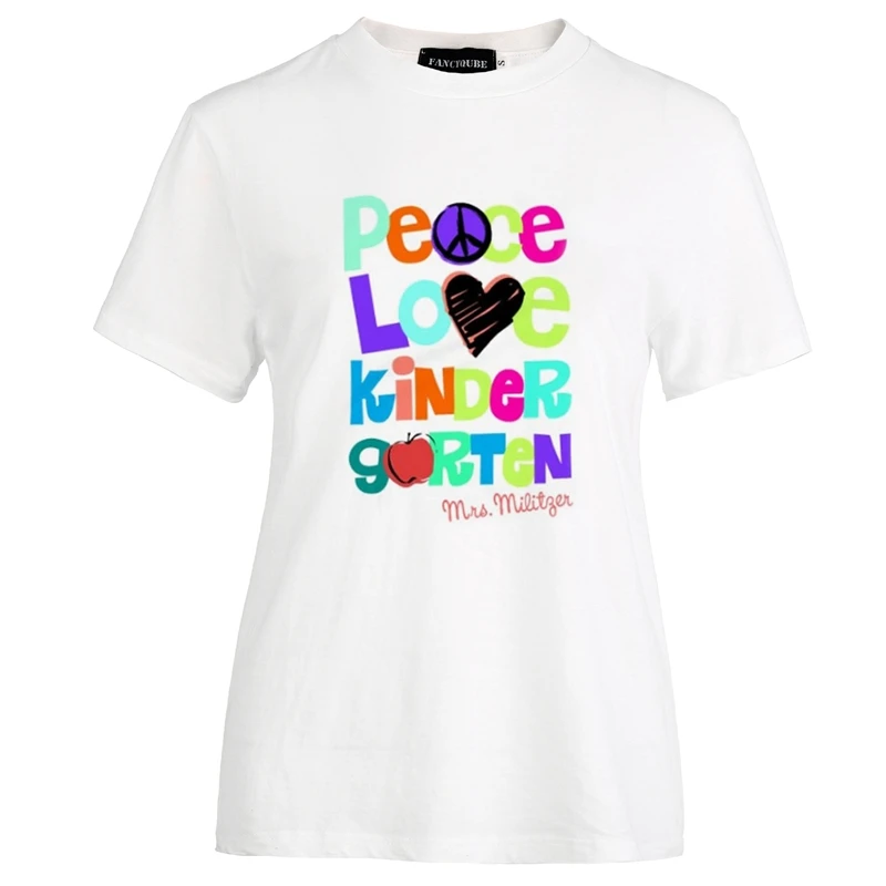 Женская футболка с надписью I'm Most peace love and светильник, женские летние свободные футболки, camiseta mujer S-XL