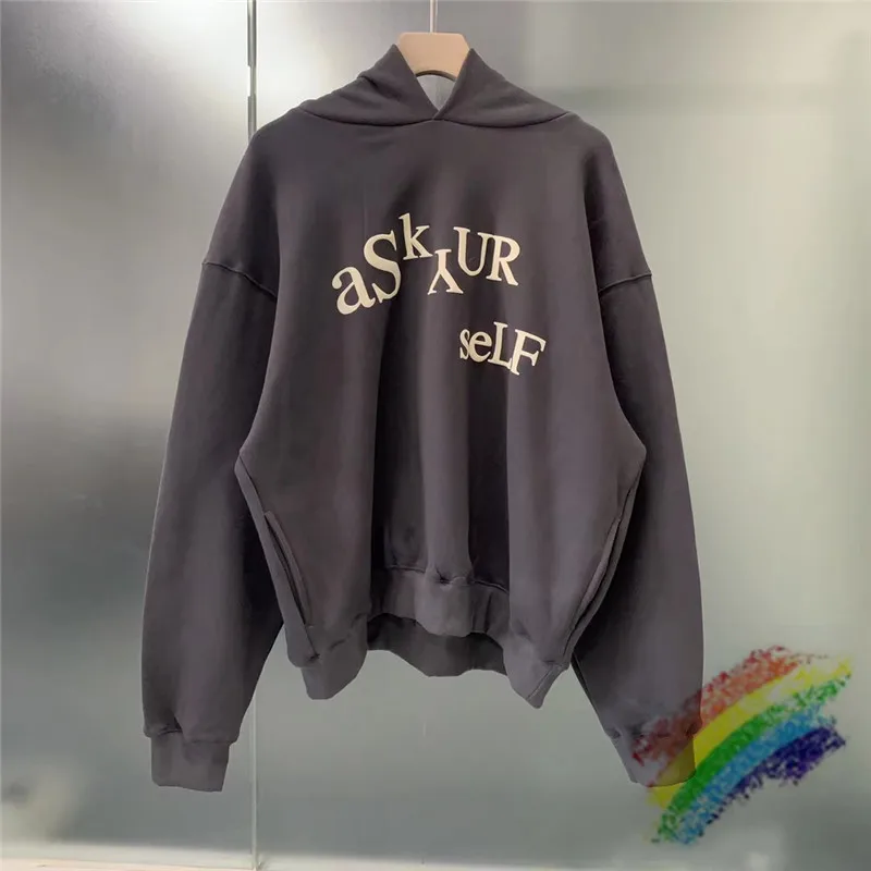 3D Logo Foam Print Askyurself Hoodie High Quality Thick AYS Vintage Pullovers Sweatshirts | Мужская одежда