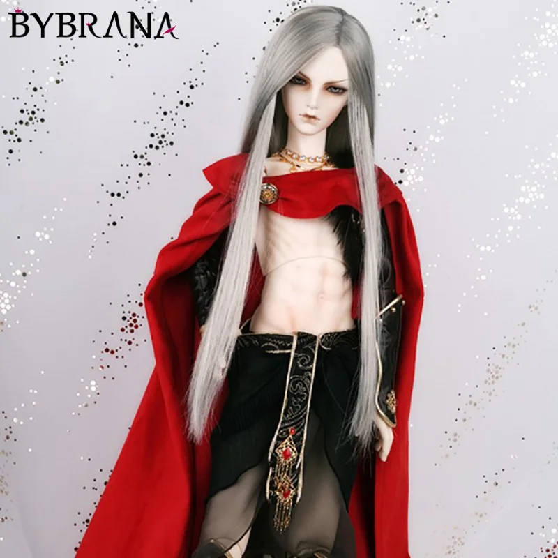 Bybrana 1/3 1/4 1/6 1/8 BJD парик высокой температуры длинные черные прямые волосы MSD SD Yosd для