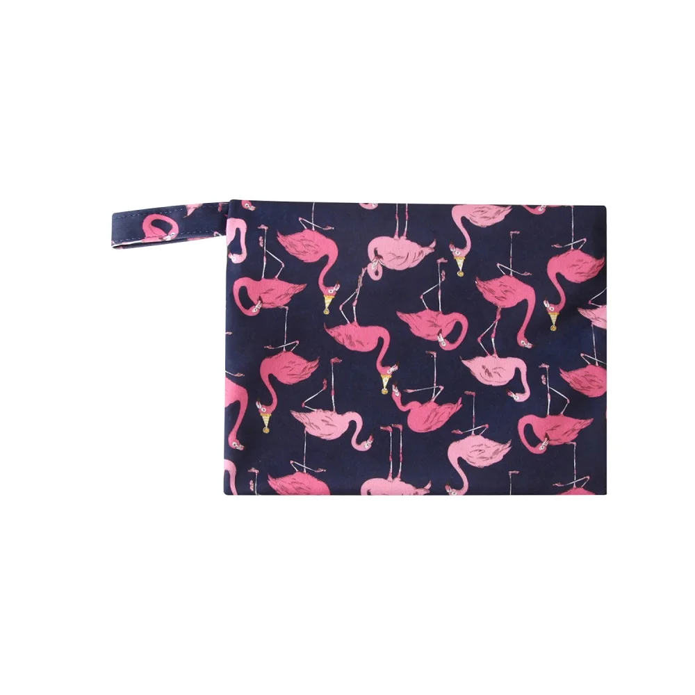 Ohbabyka Reusable Cloth Diaper Bag 18*14cm Travel Hanging Bags Waterproof Menstrual Nursing Pads Bag Mini Small WetBag 6 Colors 2