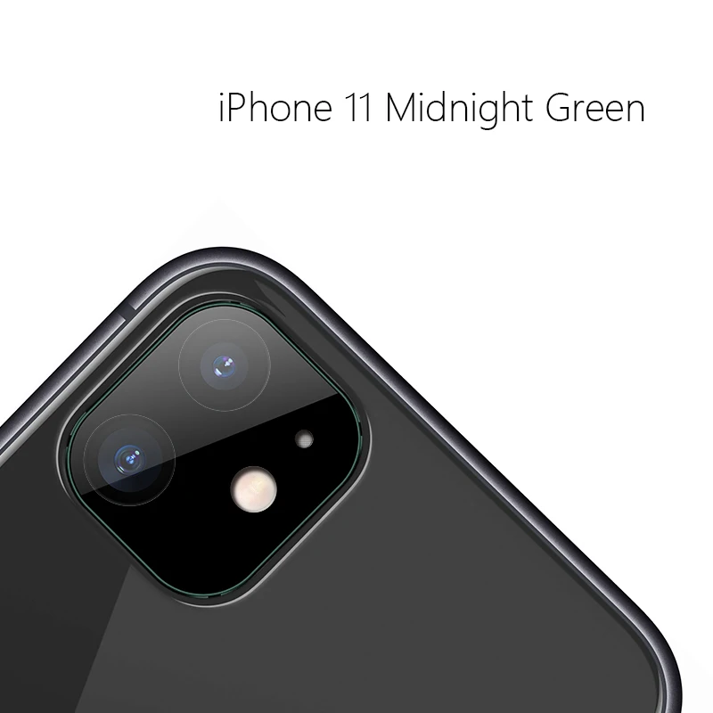 Чехол для объектива iPhone 11, Взрывозащищенная металлическая стеклянная Защитная пленка для iPhone 11 Pro, кольцо для объектива iPhone 11 Pro Max, крышка для объектива - Цвет: iPhone 11 Green