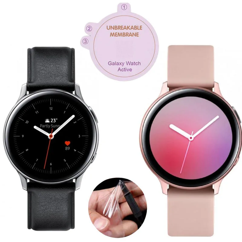 Гидрогелевая мягкая защитная пленка для смарт часов Samsung Galaxy Watch Active 2 40 мм/44