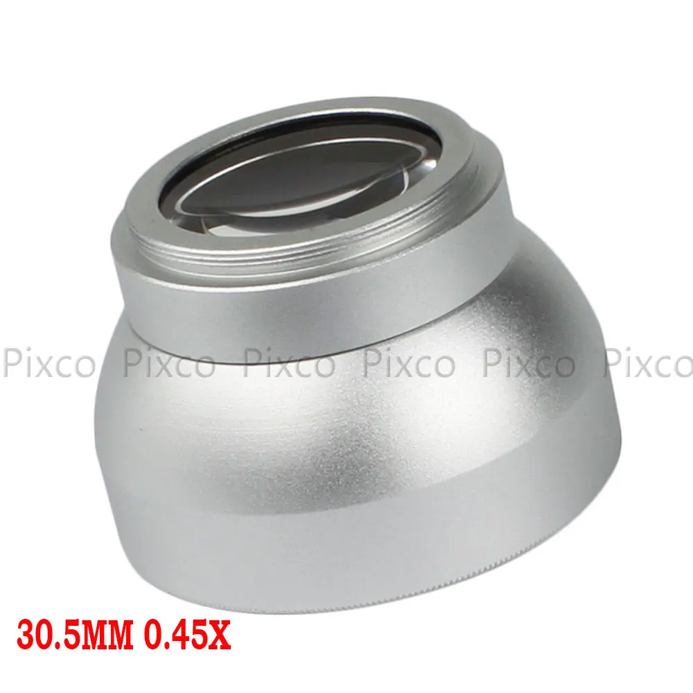 30,5 мм 0.45X Широкоугольный объектив с макро для Canon Nikon Pentax Sony, Panasonic(серебристый