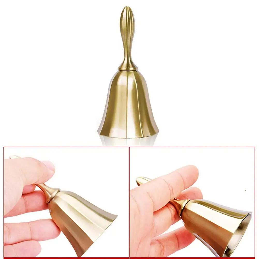  Rose Pattern Dinner Hotel Metal Hand Bell Christmas Gifts Calls Bell Bar Counter Dining Hall Table 