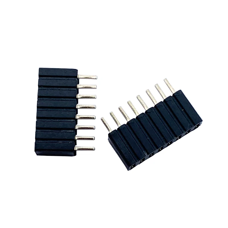 

10 pcs1.27mm 1.27 Pin Header Single Row Female Breakaway PCB Board Connector Pinheader 1*3/4/5/6/8/10-40p Plastic height 4.6mm