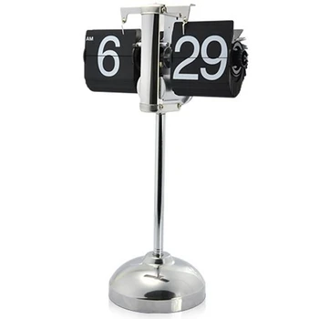 

Flip Clock Retro Internal Gear Operation Flip Clock Desktop Home Decor Table Clock