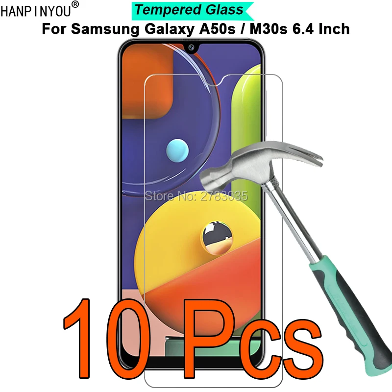 

10 Pcs/Lot For Samsung Galaxy A50s / M30s 6.4" 9H Hardness 2.5D Ultra-thin Toughened Tempered Glass Film Screen Protector Guard