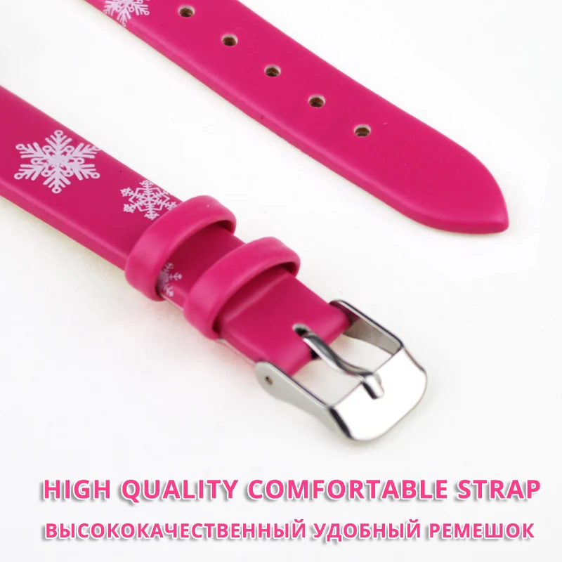 New Princess Elsa Girls Watches Kids Leather Strap Cute Children Cartoon Wristwatches Gifts for Kids Girl Frozen Clock 2