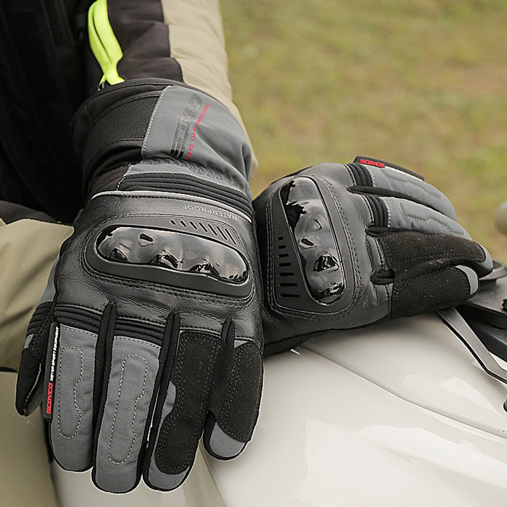 SCOYCO зимние Мотоциклетные Перчатки Водонепроницаемые Guantes Moto перчатки ветрозащитные Gant Moto rbike Racing перчатки для верховой езды 3 цвета