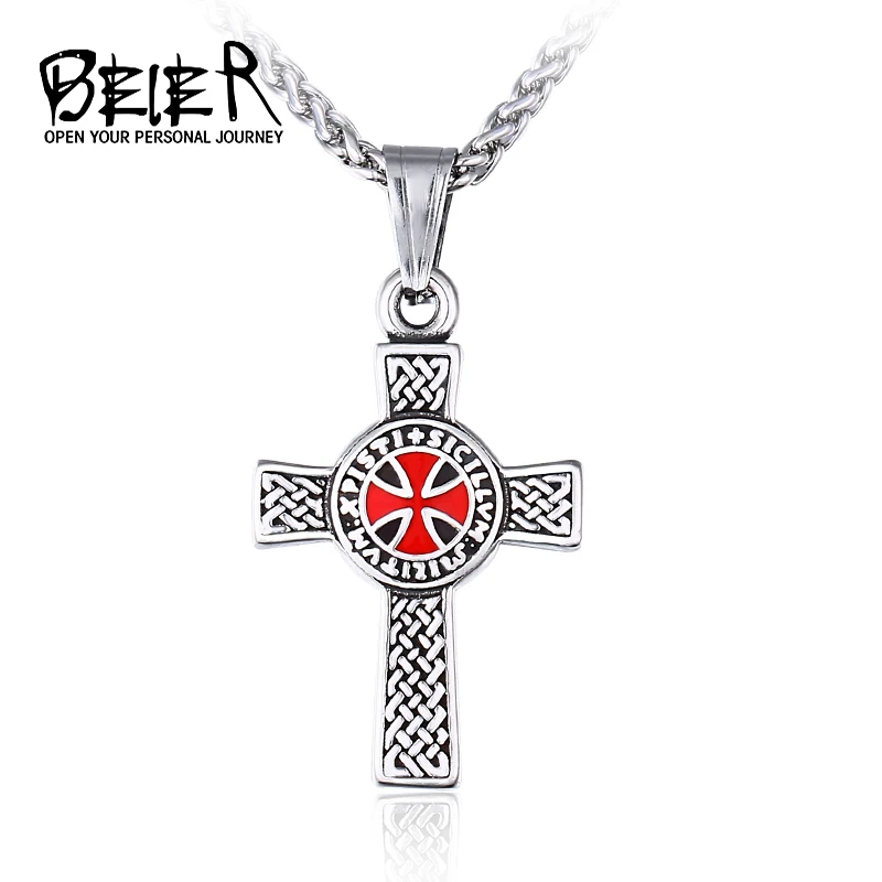 Мужская резиновая подвеска BEIER винтажное ожерелье из нержавеющей стали 316L с