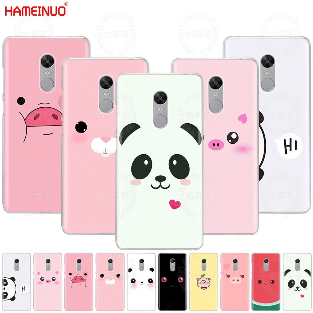HAMEINUO чехол для телефона с изображением милой панды свиньи улыбки Xiaomi redmi 5 4 1 1s 2 3 3s
