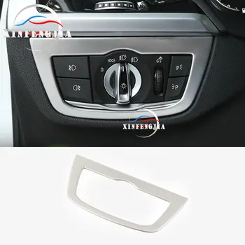 

For BMW X3 X4 G01 G02 18-19 Stainless Front Head-light Control Button Panel Trim