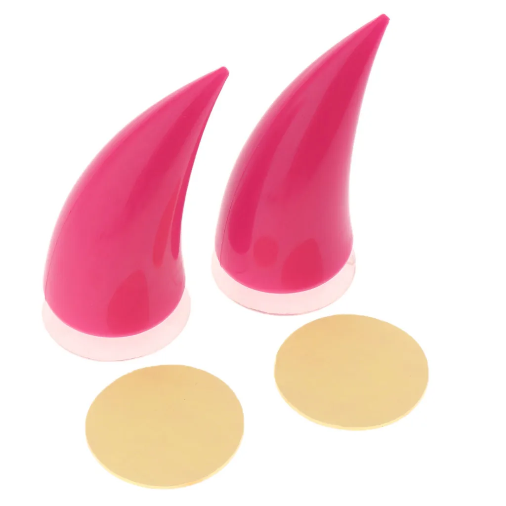 Motorcycle Helmet Horn Devil Suction Cup Stick On Horns for Harley