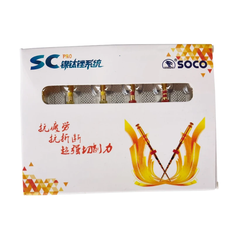 Стоматологический инструмент SOCO SC Pro вращающиеся файлы активация тепла золотые