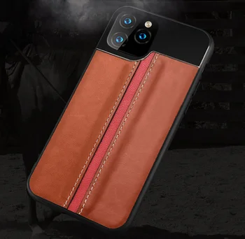 

Genuine Leather Handmade Anti-fall soft shell Telefone móvel Case For iPhone 8 6 6S 6plus 7 7 8 plus x xs max 11 Pro Max Cover