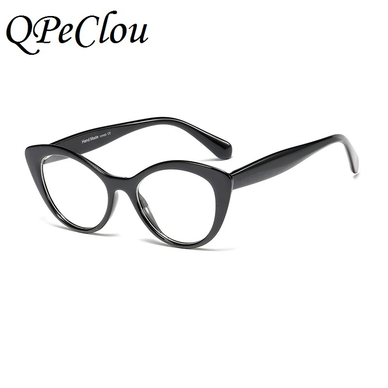 QPeClou Ретро овальная оправа для очков в стиле кошачьи глаза женские сексуальные винно-красные оправы для очков женские оптические линзы Gafas Oculos