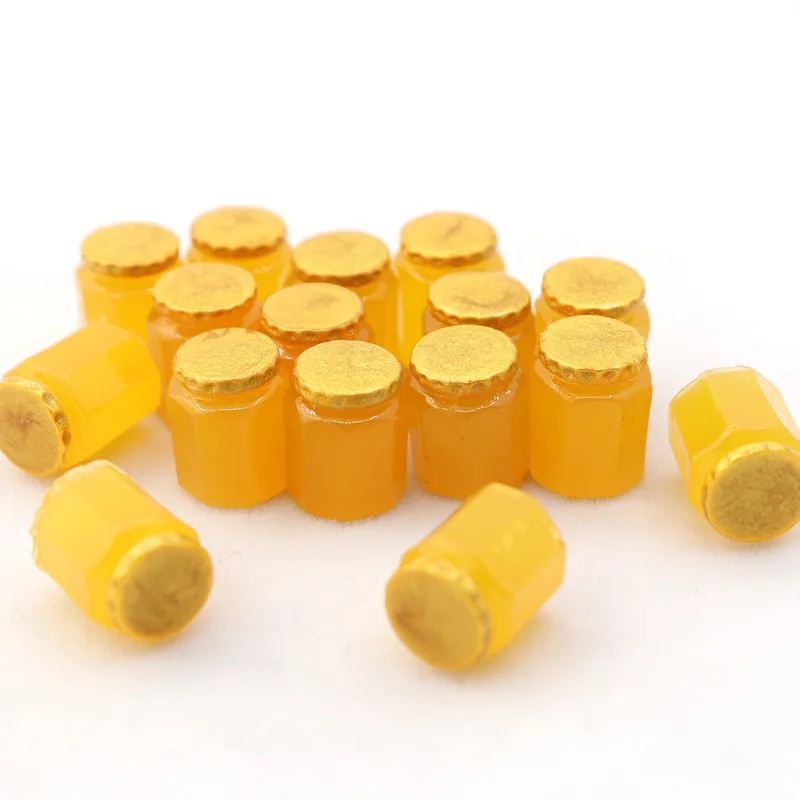 10Pcs Cute Resin Jam jar Bottle Charms Pendants Patch For DIY