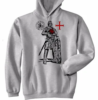 

KNIGHT TEMPLAR CRUSADER - NEW COTTON GREY HOODIE