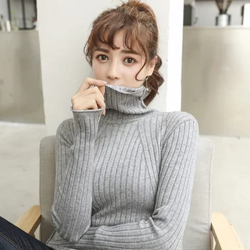 

Jumper Rushed Women's Bottom Sweater, Long Sleeve Style, Autumn And Winter 2020 New Stack Collar, Thicker Body Knitted Sweater