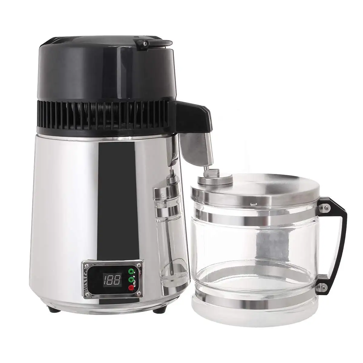

4L Water Filters Distiller 304 Stainless Steel Electric Pure Purifier Filter LED Display Water Machine For Dental/Medical/Home
